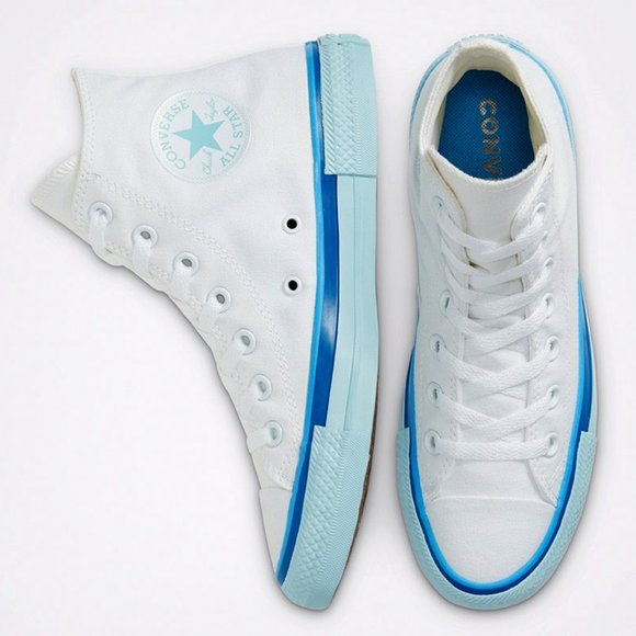 Converse Shoes - NIB CONVERSE CTAS 568805F High Tops White Blue NEW